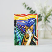 Meow Postcard Postkarte (Stehend Vorderseite)