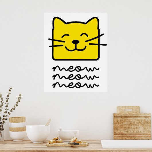 Meow Poster (Küche)