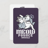 Meow Pounce Snuggle - Niedliche schlafende Katzen Dankeskarte (Vorne/Hinten)