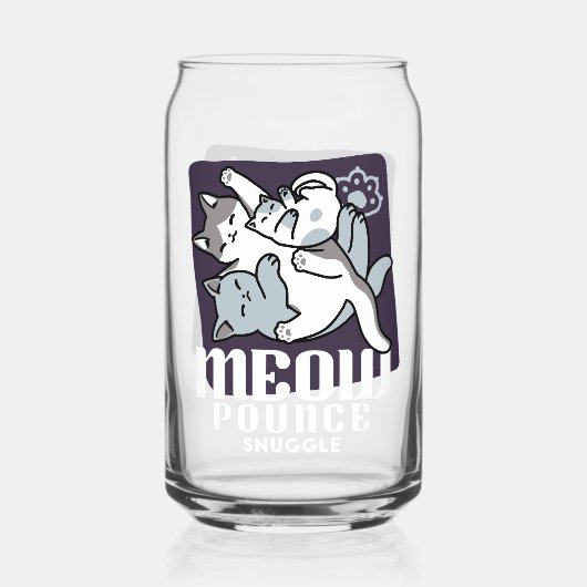 Meow Pounce Snuggle - Niedliche schlafende Katzen Dosenglas (Rückseite)