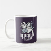 Meow Pounce Snuggle - Niedliche schlafende Katzen Kaffeetasse (Links)