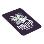 Meow Pounce Snuggle - Niedliche schlafende Katzen Magnet (Rechte Seite)