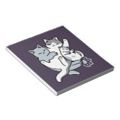 Meow Pounce Snuggle - Niedliche schlafende Katzen Notizblock (angewinkelt)