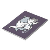 Meow Pounce Snuggle - Niedliche schlafende Katzen Notizblock (Rotiert)