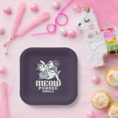 Meow Pounce Snuggle - Niedliche schlafende Katzen Pappteller (Party)