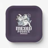 Meow Pounce Snuggle - Niedliche schlafende Katzen Pappteller (Vorderseite)