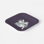 Meow Pounce Snuggle - Niedliche schlafende Katzen Pappteller (Gewinkelt)