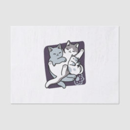 Meow Pounce Snuggle - Niedliche schlafende Katzen Seidenpapier