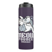 Meow Pounce Snuggle - Niedliche schlafende Katzen Thermosbecher (Vorderseite)