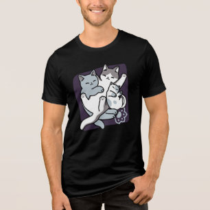 Meow Pounce Snuggle - Niedliche schlafende Katzen Tri-Blend Shirt