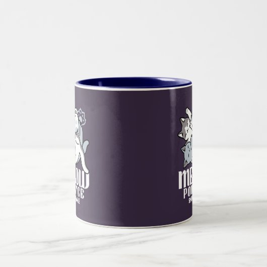 Meow Pounce Snuggle - Niedliche schlafende Katzen Zweifarbige Tasse (Mittel)