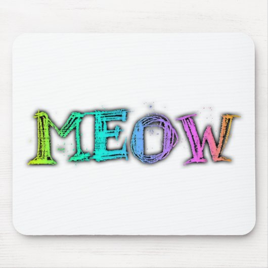 Meow-Regenbogen Mousepad (Vorne)