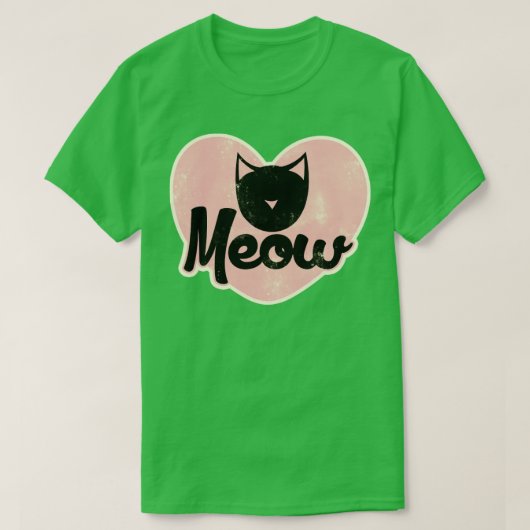 Meow Retrocat T-Shirt (Design vorne)