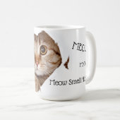 Meow Riech Nip Funny Cat Foto Kaffeetasse (VorderseiteRechts)