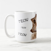 Meow Riech Nip Funny Cat Foto Kaffeetasse (Links)