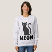 MEOW SCHWARZE CAT-T - SHIRT (Vorne ganz)