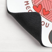 Meow Sie Niedlich Cat Valentinstag Mousepad (Ecke)