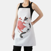 Meow Sie Niedlich Cat Valentinstag Schürze (InSitu)