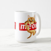 Meow Sign Kitty Design Kaffeetasse (VorderseiteRechts)