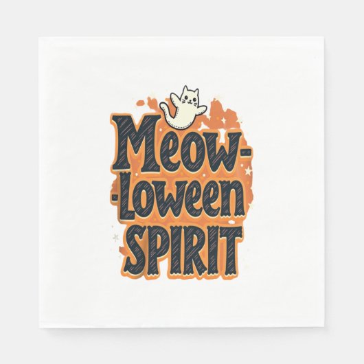 Meow Spirit Cat Serviette (Vorderseite)