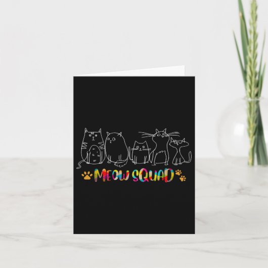 Meow Squad Halloween Cat Costume Karte (Vorderseite)
