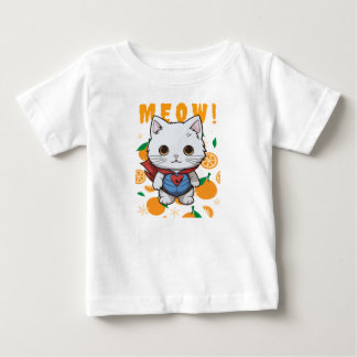 "MEOW!" Süßes Superhelden-Katzen-T-Shirt für Babys Baby T-shirt