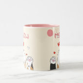 Meow-Tasse Zweifarbige Tasse (Mittel)