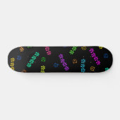 Meow-Tatzen-Drucke Skateboard (Horizontal)