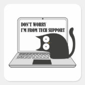 Meow Tech Quadratischer Aufkleber (Vorderseite)