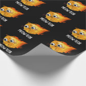 Meow-teor Funny Meteor Pun Dark BG Geschenkpapier (Ecke)