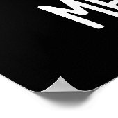 Meow-teor Funny Meteor Pun Dark BG Poster (Ecke)