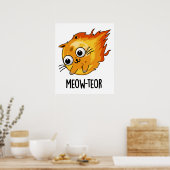 Meow-teor Funny Meteor Pun Poster (Küche)