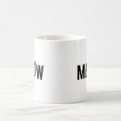Meow, Textentwurf mit den Ohren der schwarzen Kaffeetasse (Mittel)