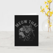 Meow Thai Funny Muay Thai Boxing Cat Martial Arts Karte (Gelbe Blume)