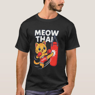 Meow Thai Katze Muay Thai Kampfsport Kickboxen Ki T-Shirt