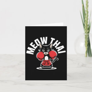 Meow Thai Muay Thai Boxing Cat Martial Arts Mixed  Karte