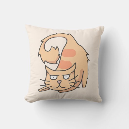 Meow Throw Pillow Kissen (Vorderseite)