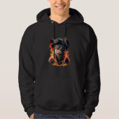 Meow to the Rescue Cat Firefighter Design for Anim Hoodie (Vorderseite)