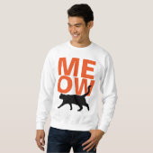 MEOW trendige Katzenpullover Sweatshirt (Vorne ganz)