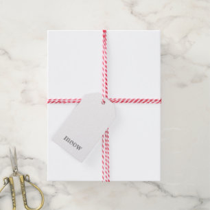 Meow Typografy Cat moderne Haustierpfoten Spaß Geschenkanhänger
