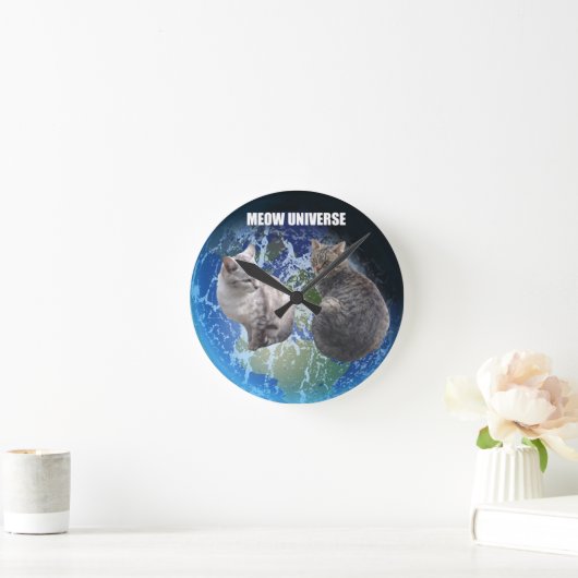 MEOW UNIVERSE RUNDE WANDUHR (Zuhause)