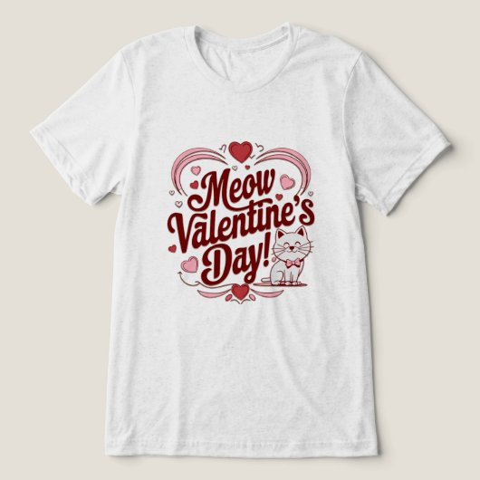 Meow Valentine Tri-Blend Shirt (Design Vorderseite)