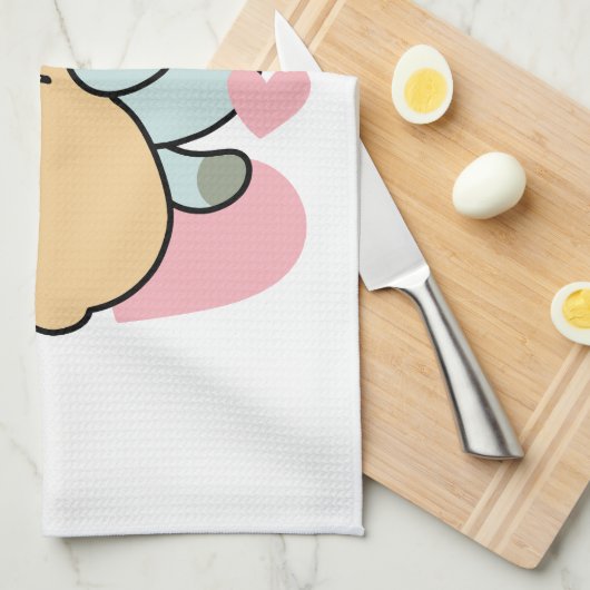 Meow & Woof perfekt zusammen - Niedliche Katze und Geschirrtuch (Viertel Falte)