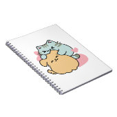 Meow & Woof perfekt zusammen - Niedliche Katze und Notizblock (Rechte Seite)