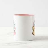 Meow & Woof perfekt zusammen - Niedliche Katze und Zweifarbige Tasse (Mittel)