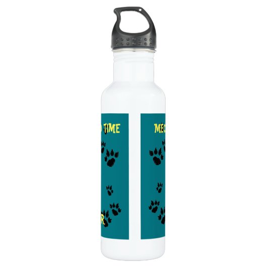 Meow würde eine gute Zeit für Wasser sein Trinkflasche (Rückseite)
