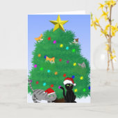 Meow-y Christmas Karte (Gelbe Blume)