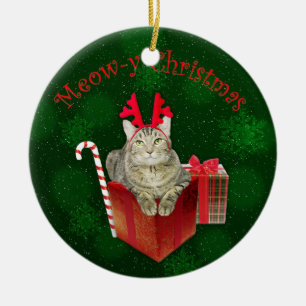 Meow--yweihnachten Keramik Ornament