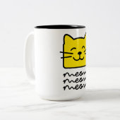 Meow Zweifarbige Tasse (Vorderseite Links)