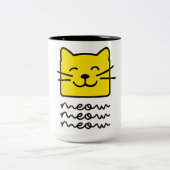 Meow Zweifarbige Tasse (Mittel)